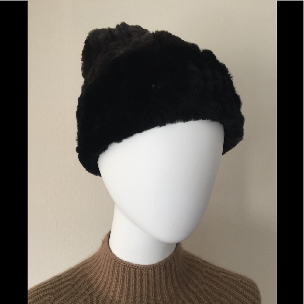 NWT Intuition Paris black &brown furhat/neckwarmer
